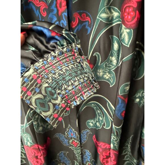 Chico’s Plus Satin‎ Scroll Print Button Front Shirt Dress Pockets Size 18 - Picture 8 of 11